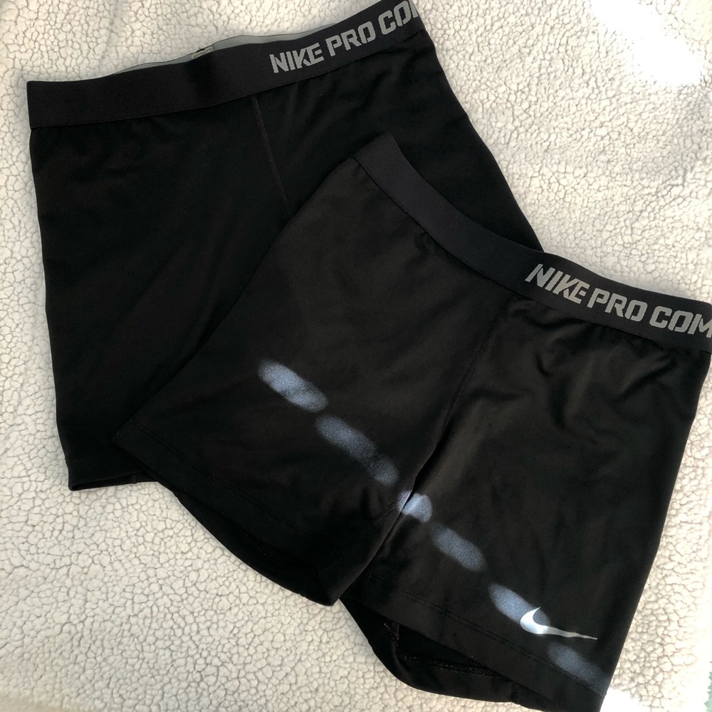 Nike Pro Combat Compression Shorts Bundle of 2